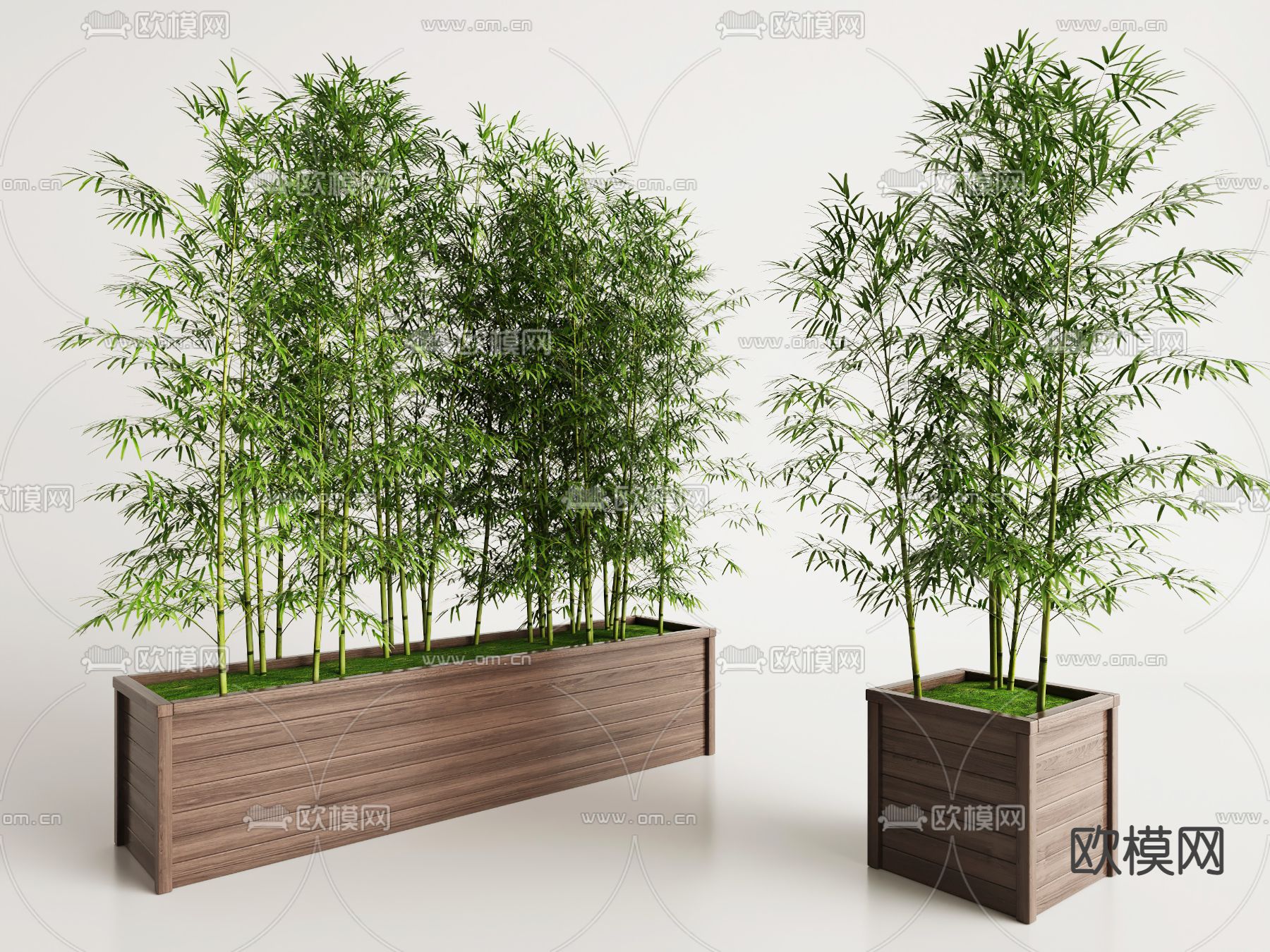 竹子su模型下载（渲染图1）