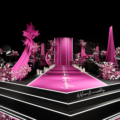  欧式酒店宴会厅su模型 