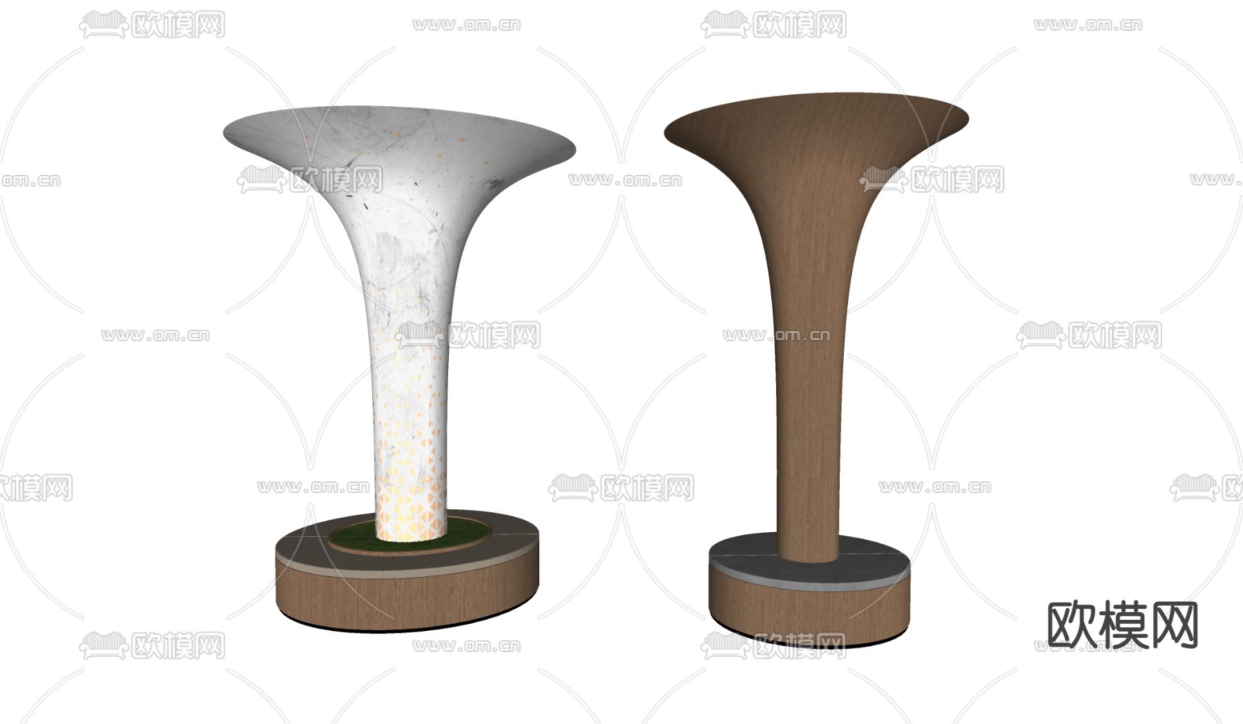 异型柱子 装饰柱su模型下载（渲染图2）
