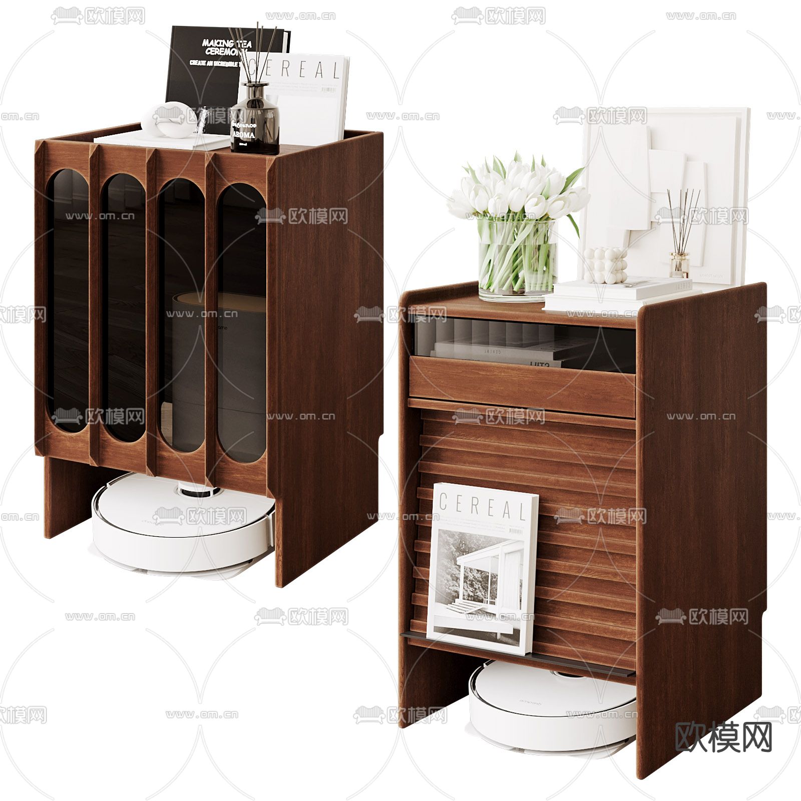 中古风边柜 斗柜3d模型下载（渲染图1）