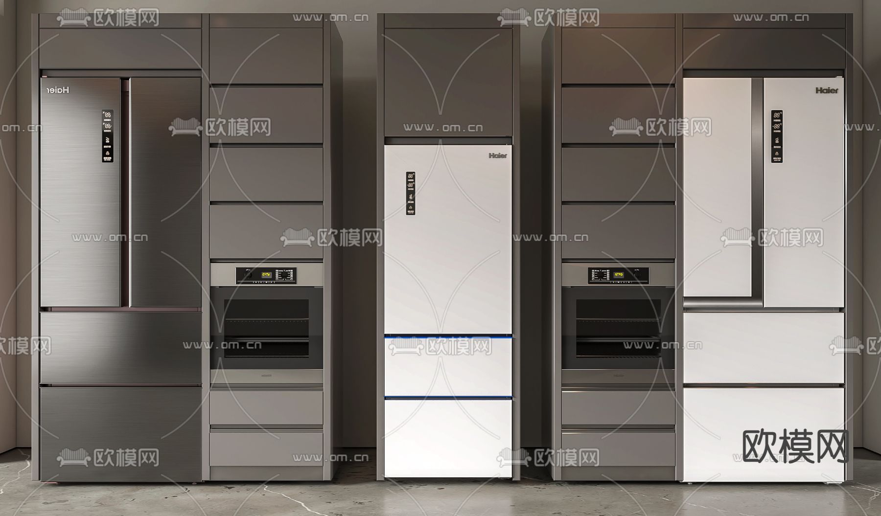 冰箱 烤箱 消毒柜3d模型下载