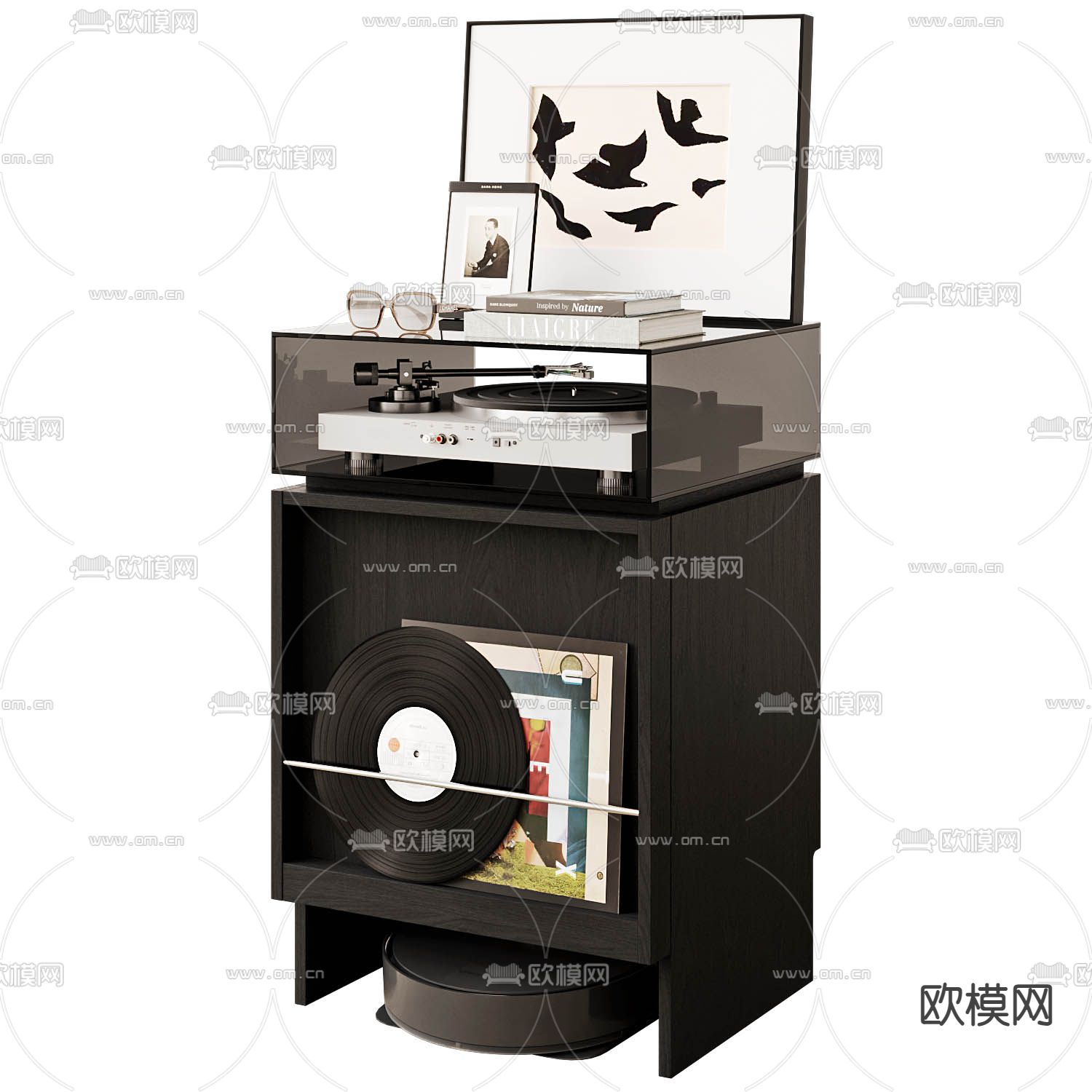 现代收纳柜  置物柜3d模型下载（渲染图3）