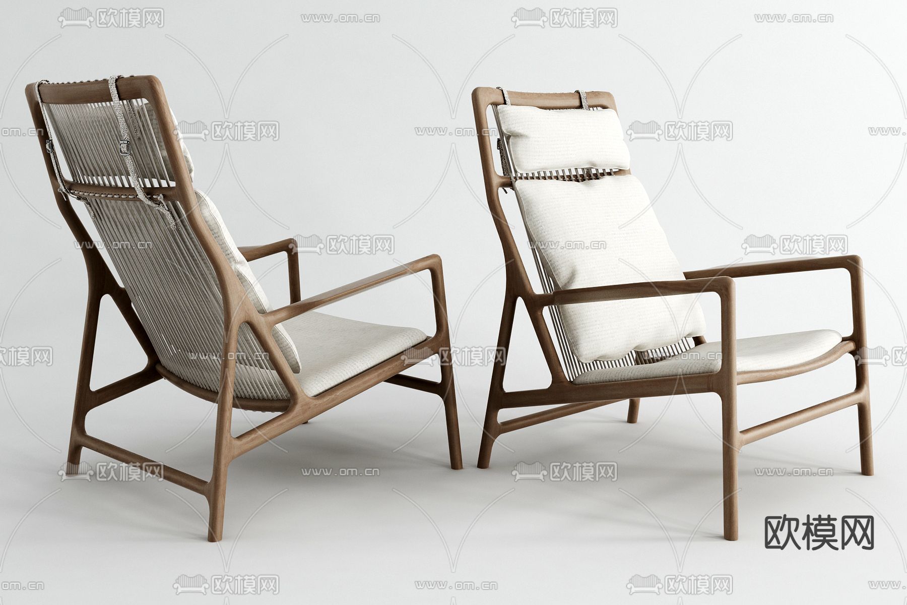 北欧躺椅 休闲椅3d模型下载