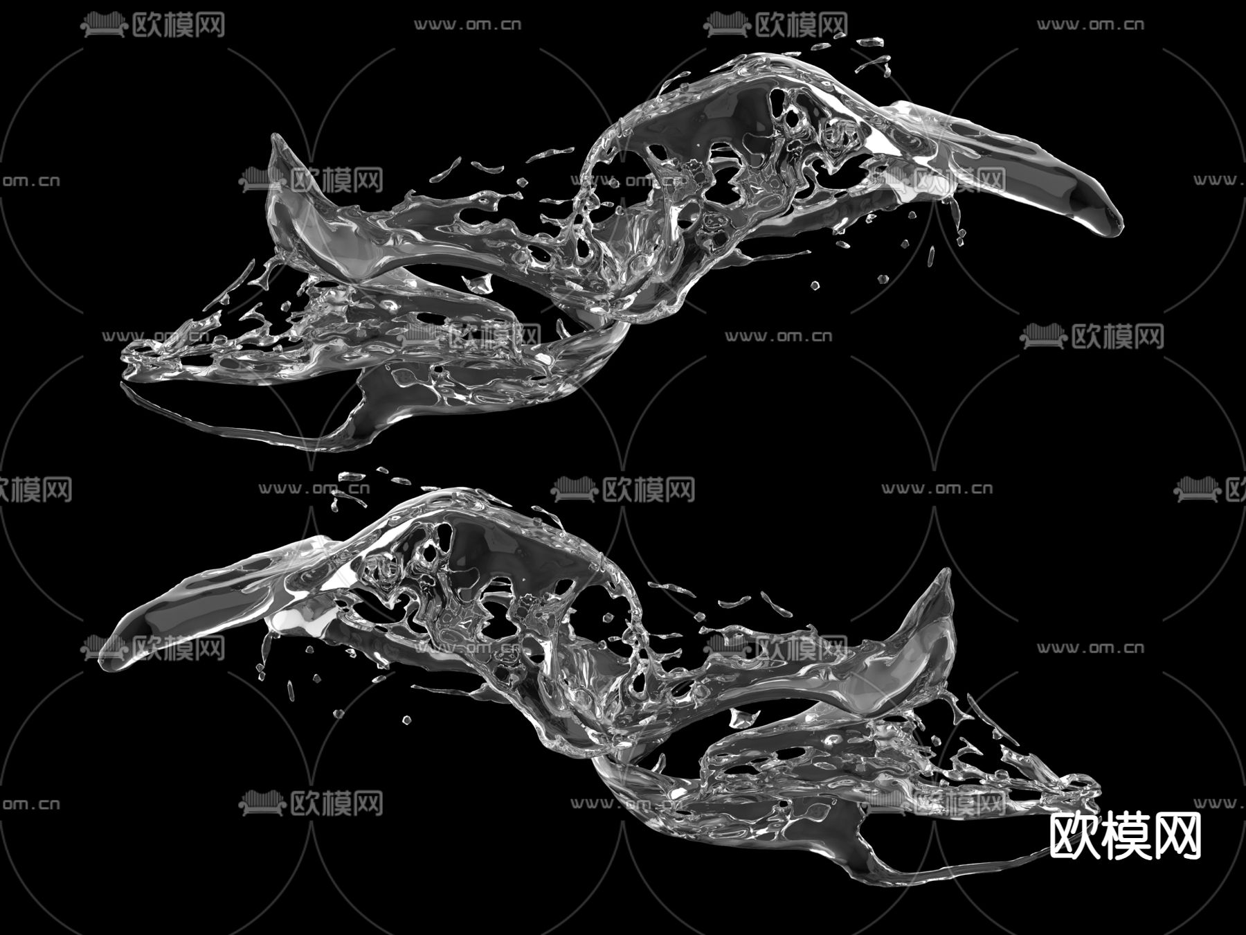 水花 浪花 水滴3d模型下载