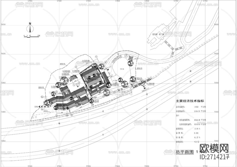某植物園民俗村規(guī)劃CAD施工圖下載(渲染圖3)