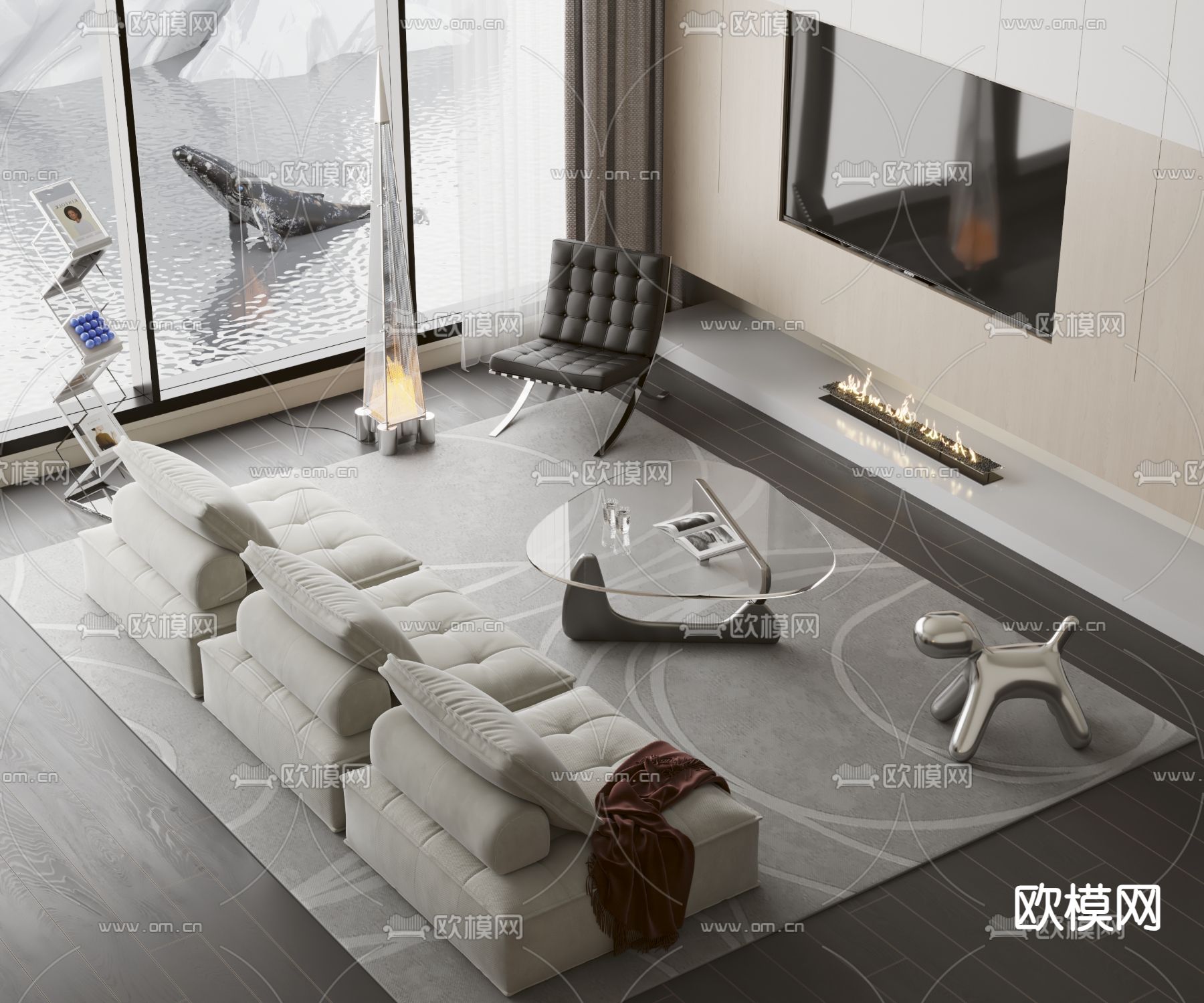 模块沙发 组合沙发3d模型下载