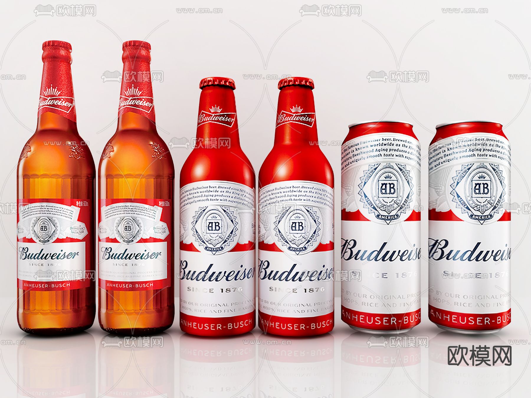 雪花啤酒 青岛啤酒 酒瓶3d模型下载