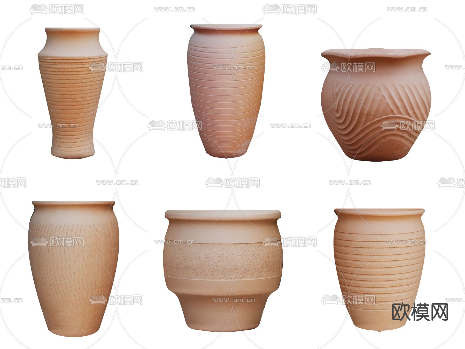 侘寂陶罐 花盆 陶器 罐子3d模型下载