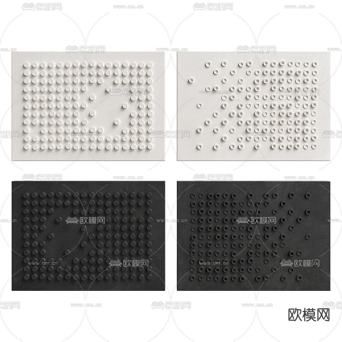 立体画 点阵画 装饰画3d模型下载（渲染图3）