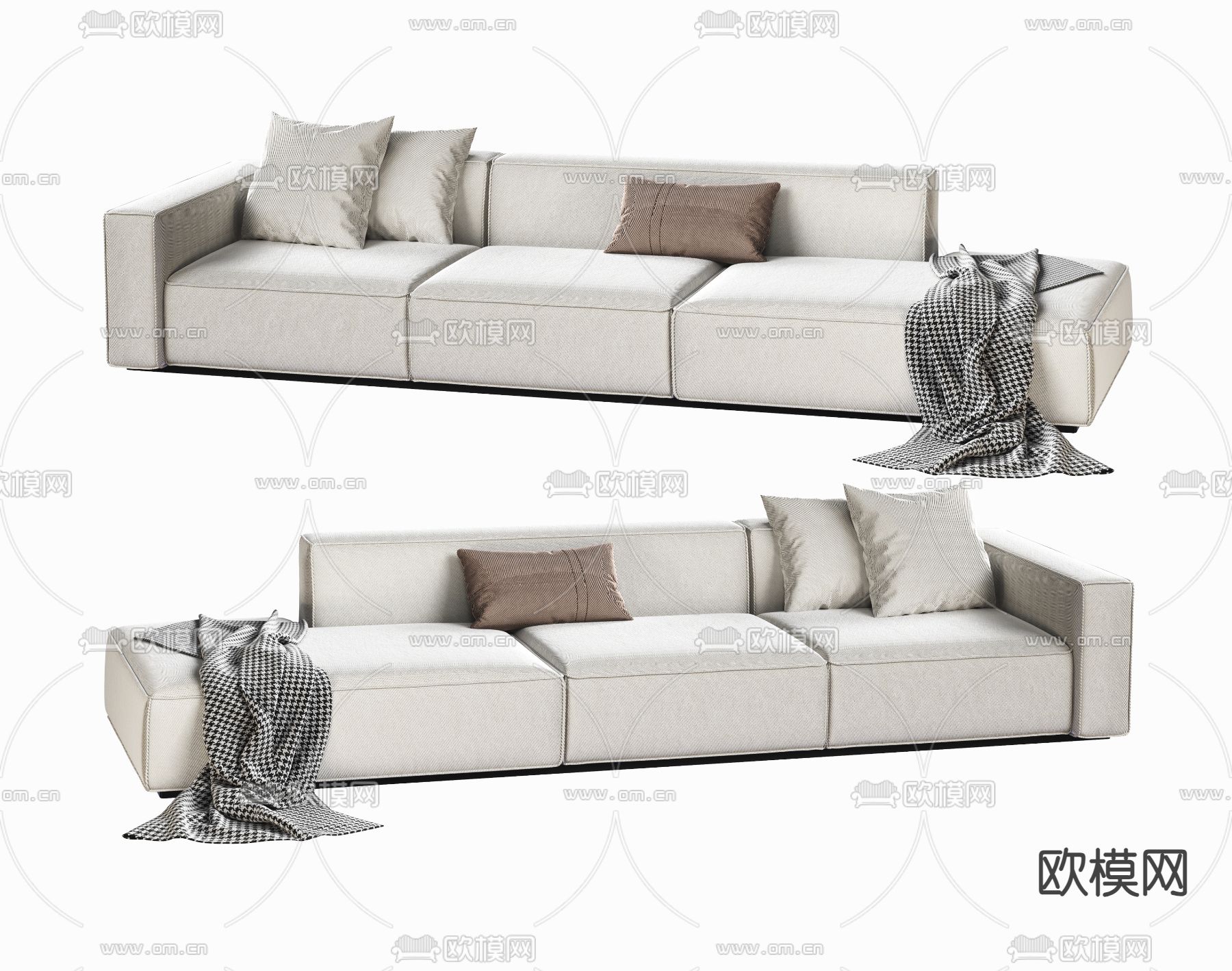 多人沙发3d模型下载