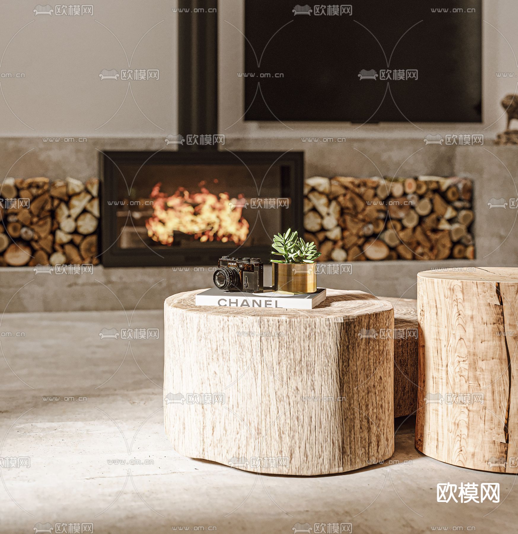 侘寂风民宿su模型下载（渲染图2）