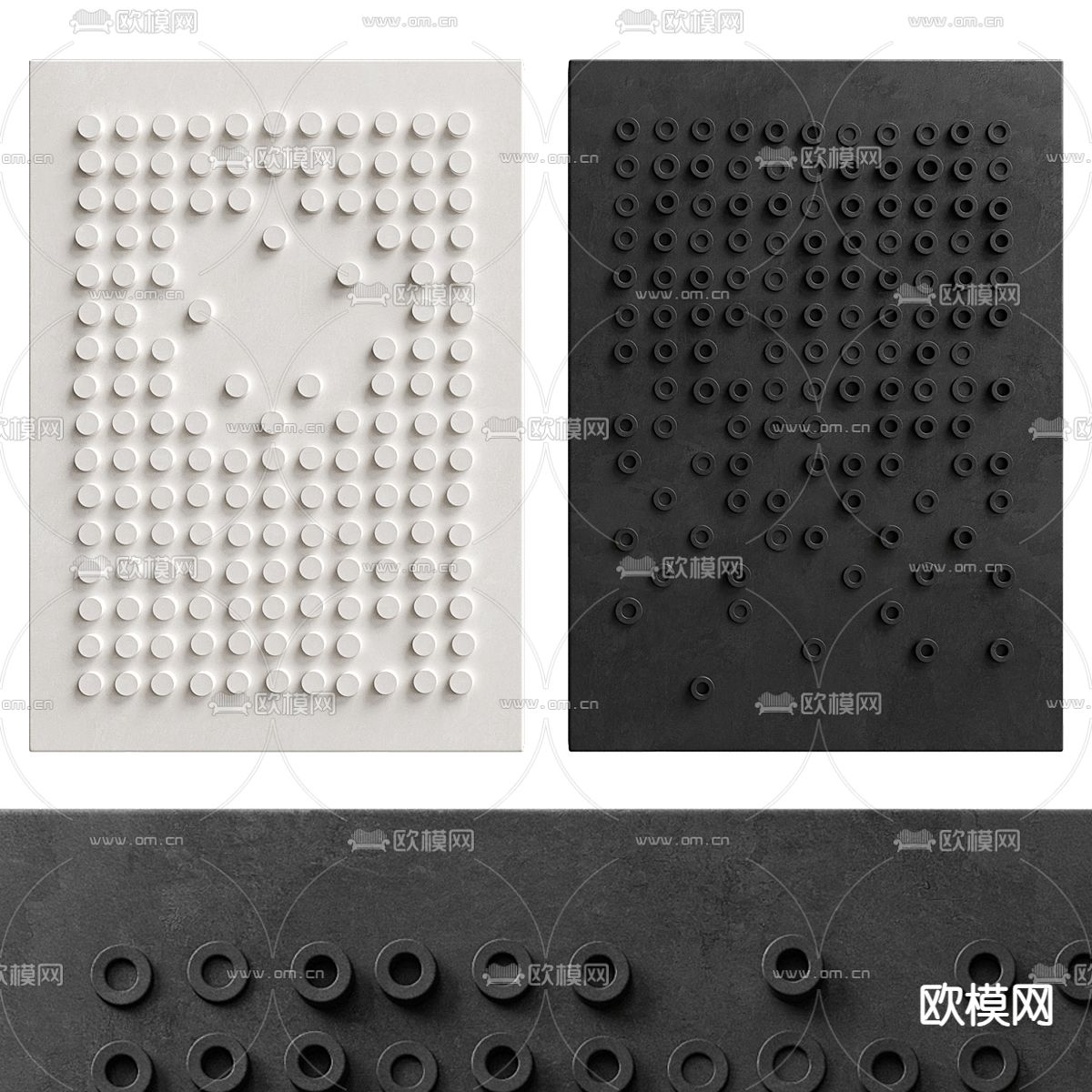 立体画 点阵画 装饰画3d模型下载（渲染图2）