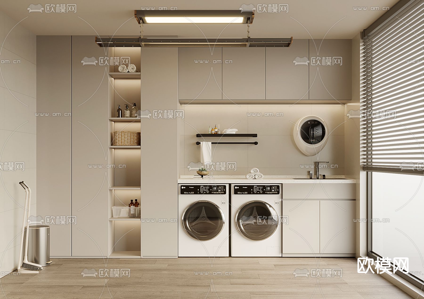 阳台柜 洗衣机柜3d模型下载
