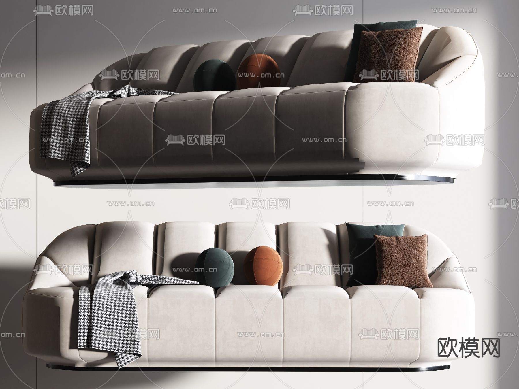 多人沙发3d模型下载