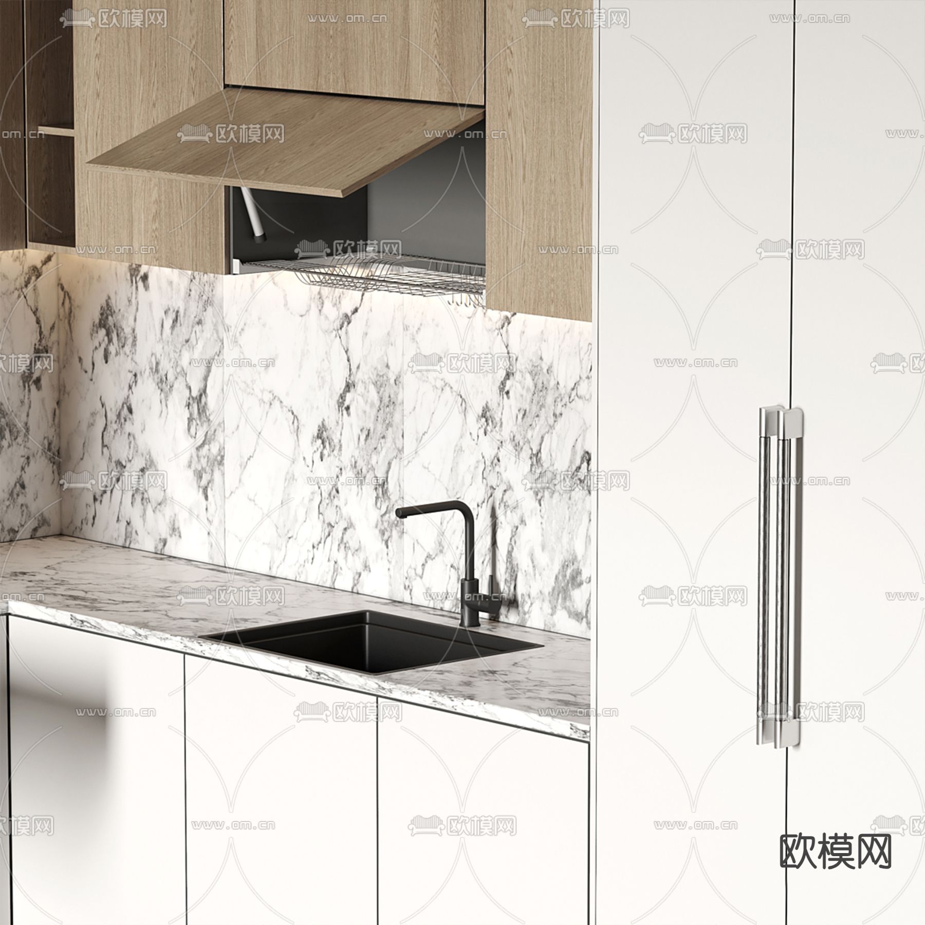 厨房 橱柜3d模型下载（渲染图4）