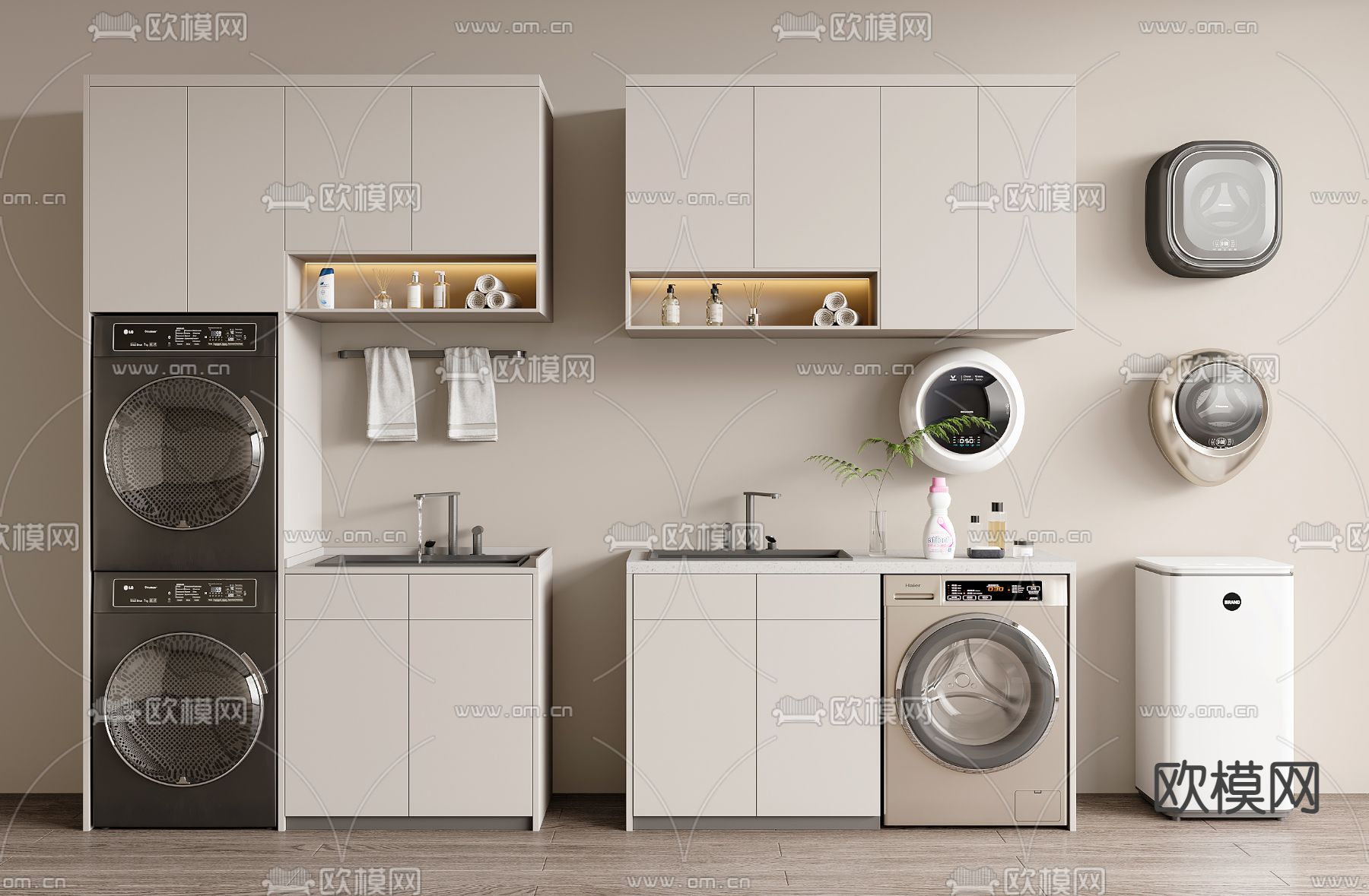 阳台柜 洗衣机柜3d模型下载