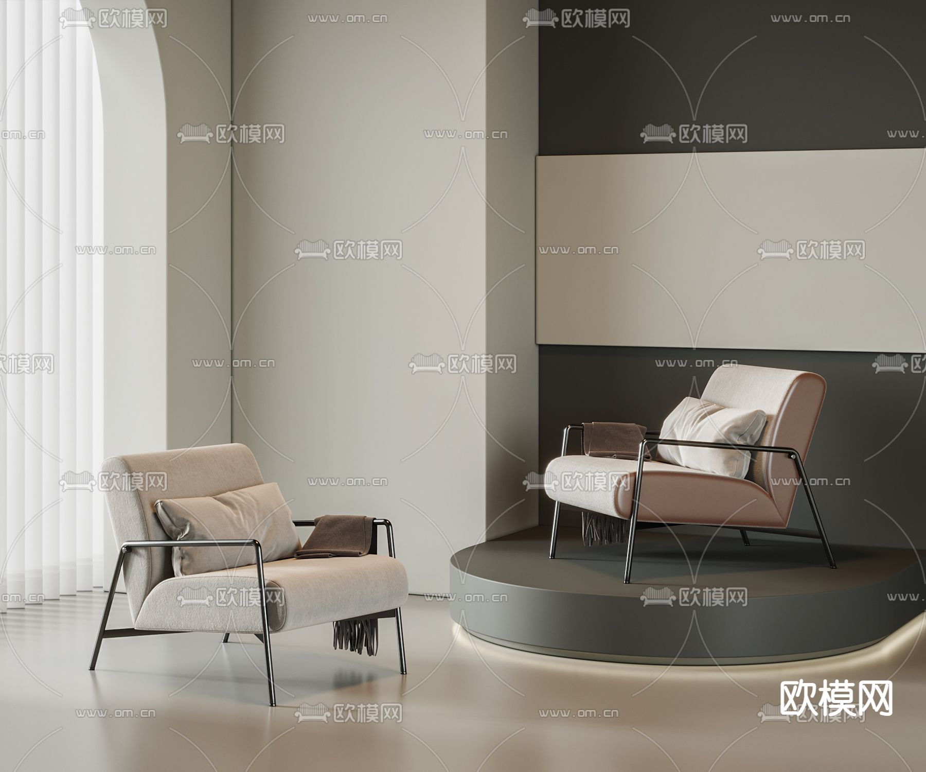 现代椅子 休闲椅3d模型下载