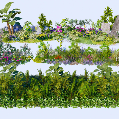  植物堆 灌木堆su模型 