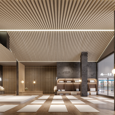  健身房 健身中心su模型 