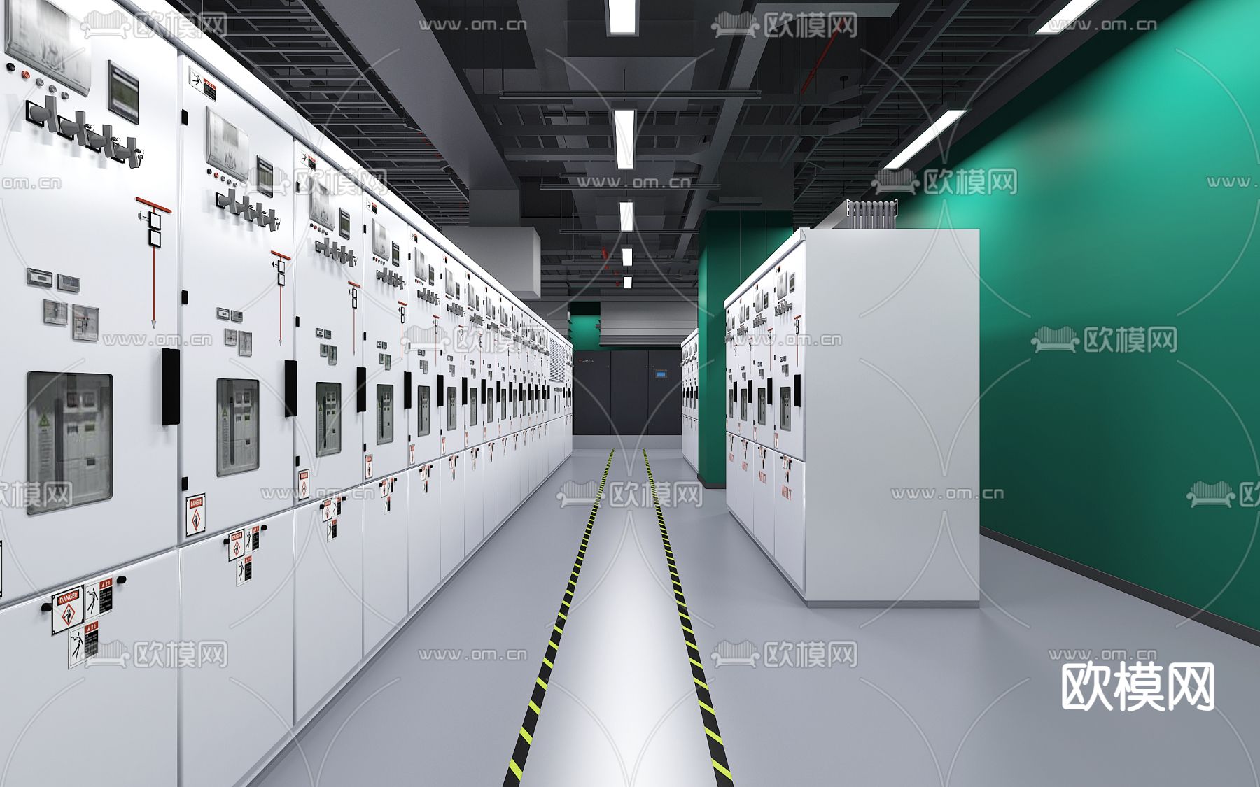 配电室 配电柜3d模型下载（渲染图2）
