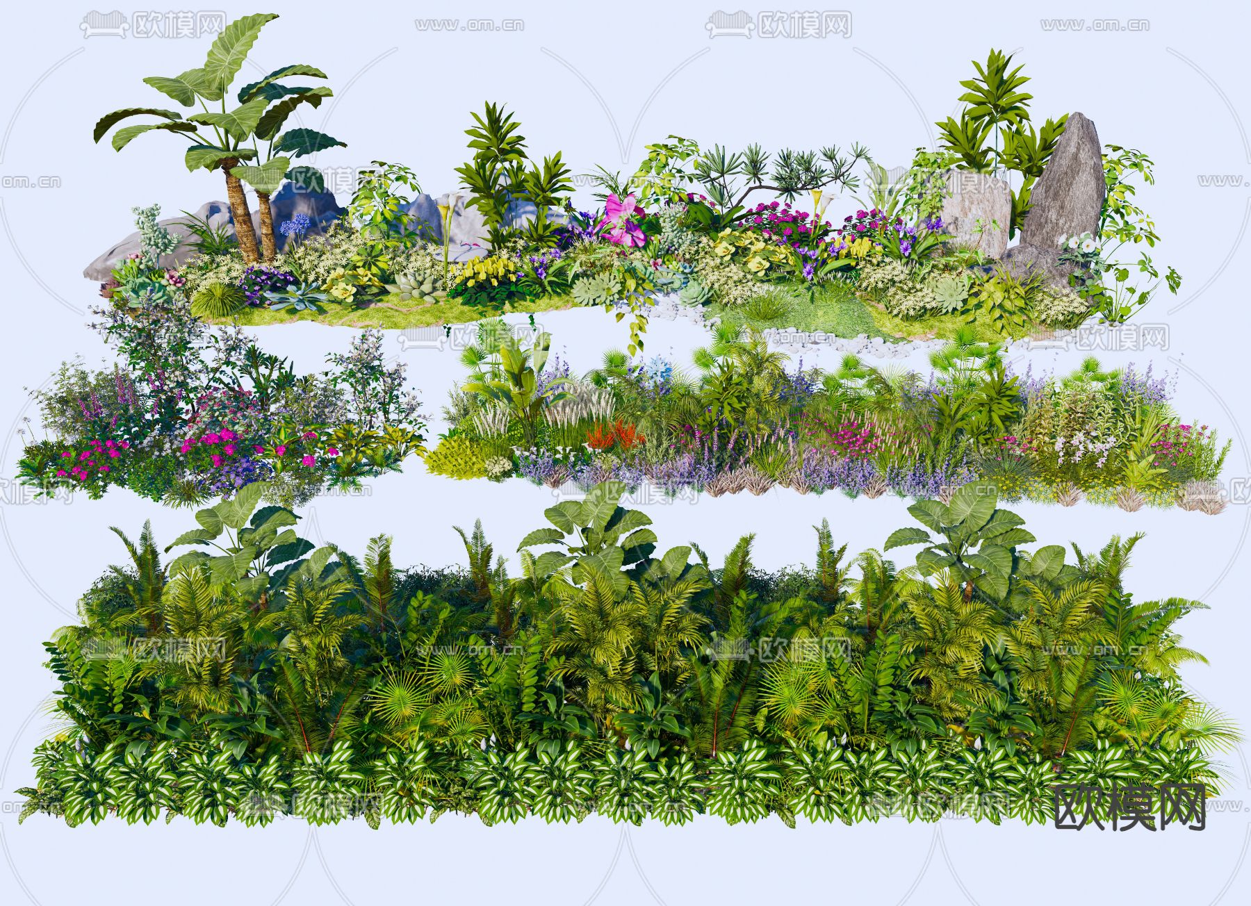 植物堆 灌木堆su模型下载（渲染图1）