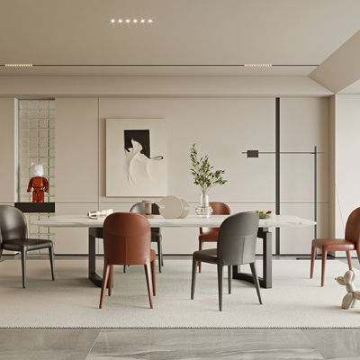 现代餐厅3d模型