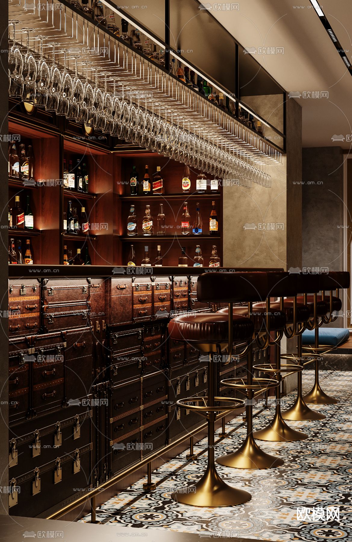 东南亚酒吧 清吧3d模型下载（渲染图2）