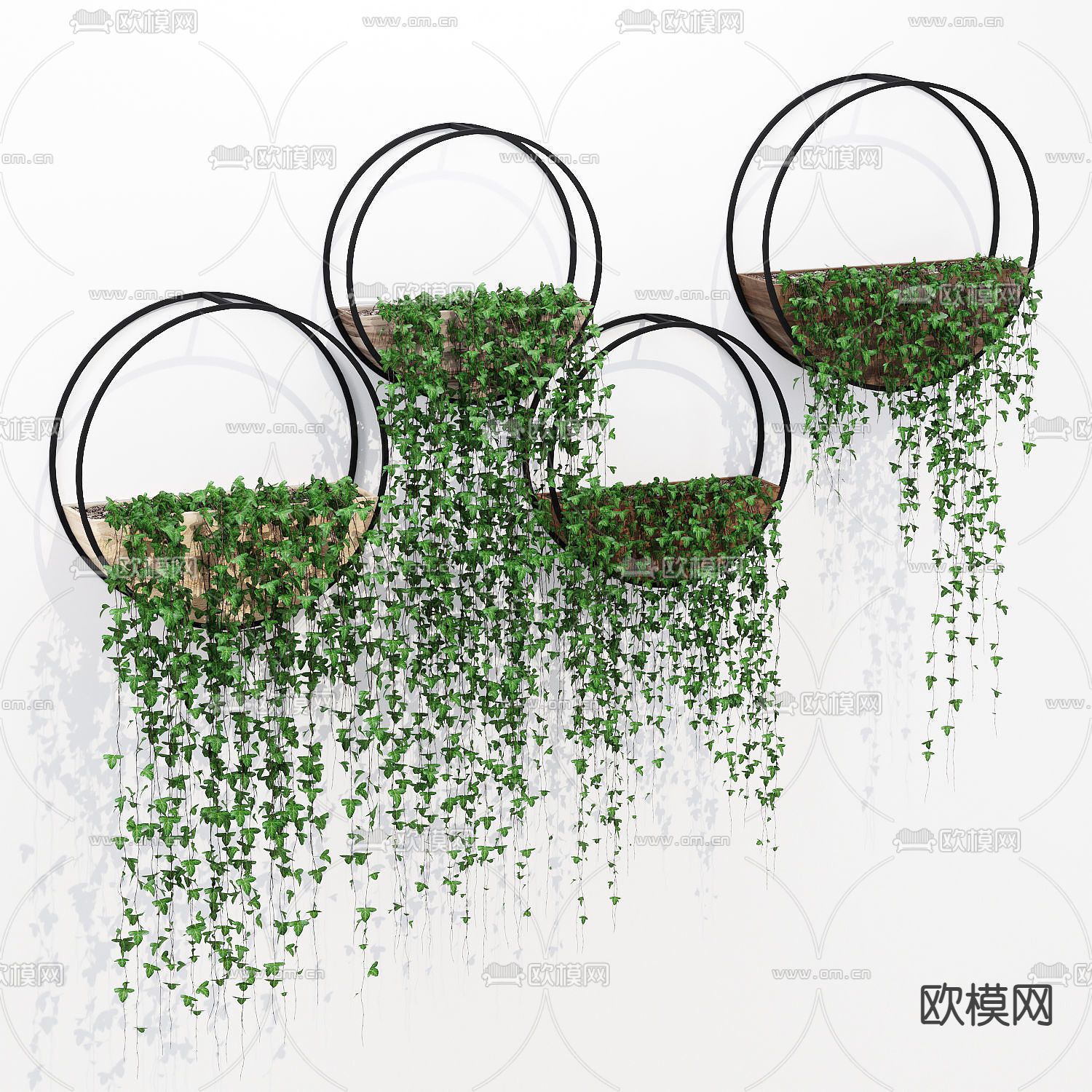 吊篮 盆栽 挂饰 盆景3d模型下载（渲染图2）