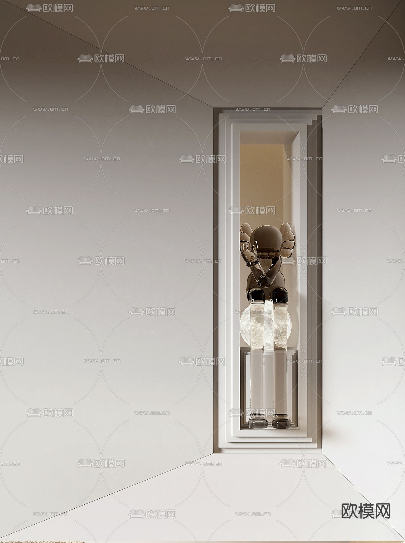 KAWS 潮玩 公仔 雕塑3d模型下载