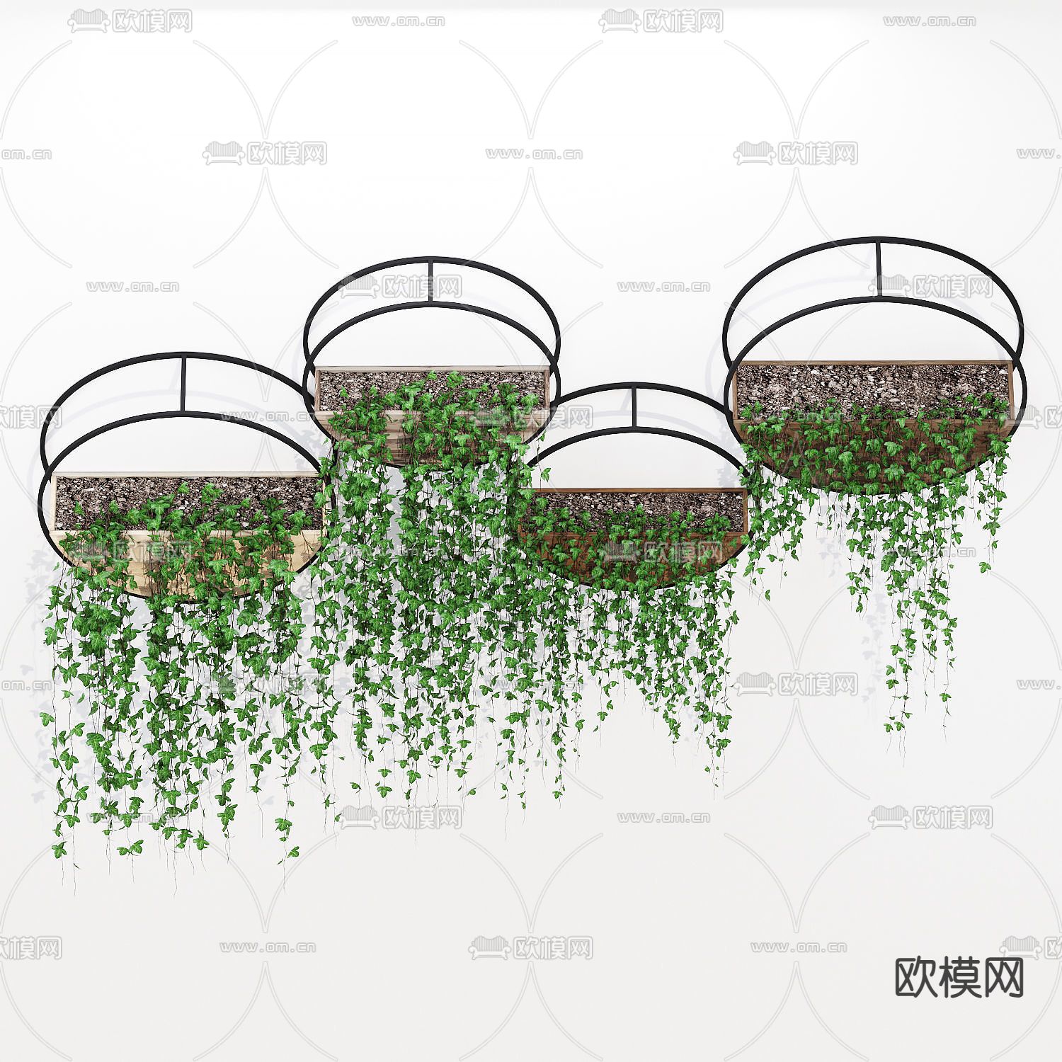 吊篮 盆栽 挂饰 盆景3d模型下载（渲染图4）