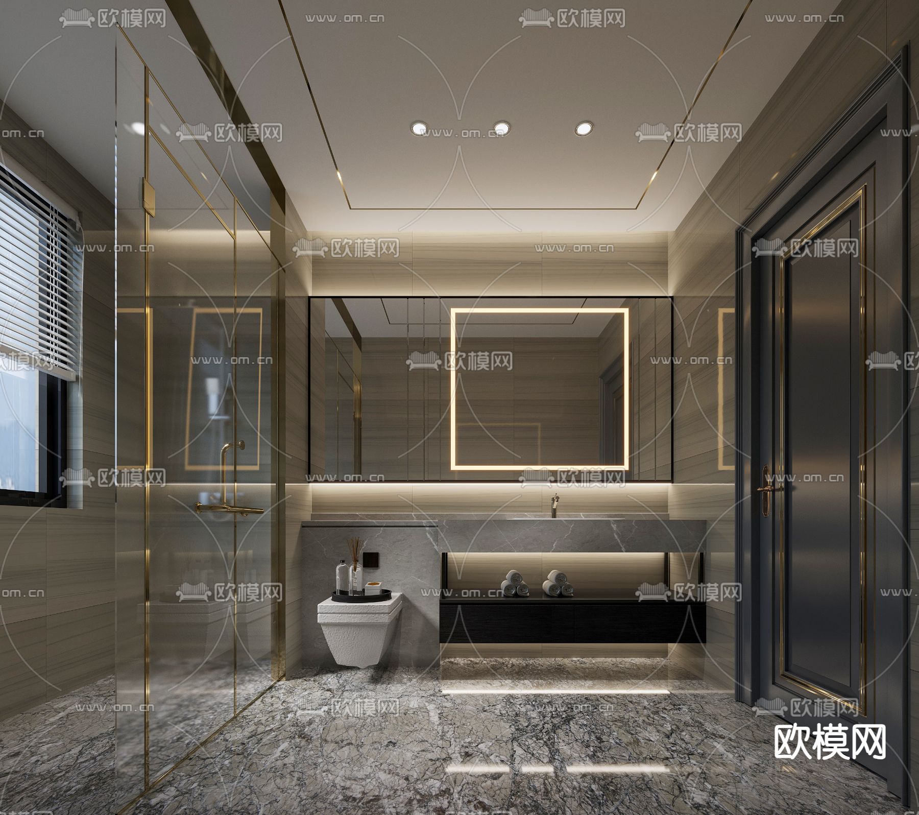 卫生间 浴室 洗手间3d模型下载