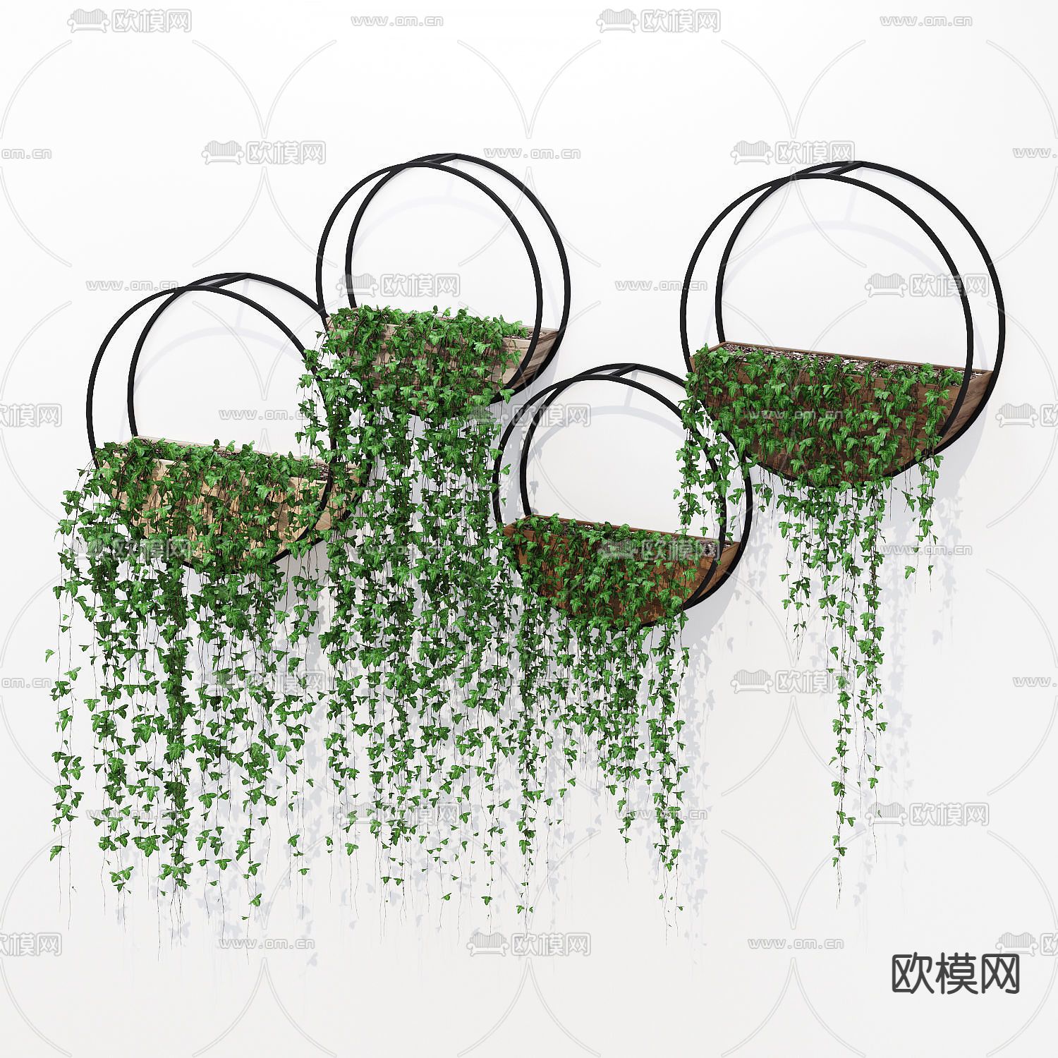 吊篮 盆栽 挂饰 盆景3d模型下载（渲染图3）