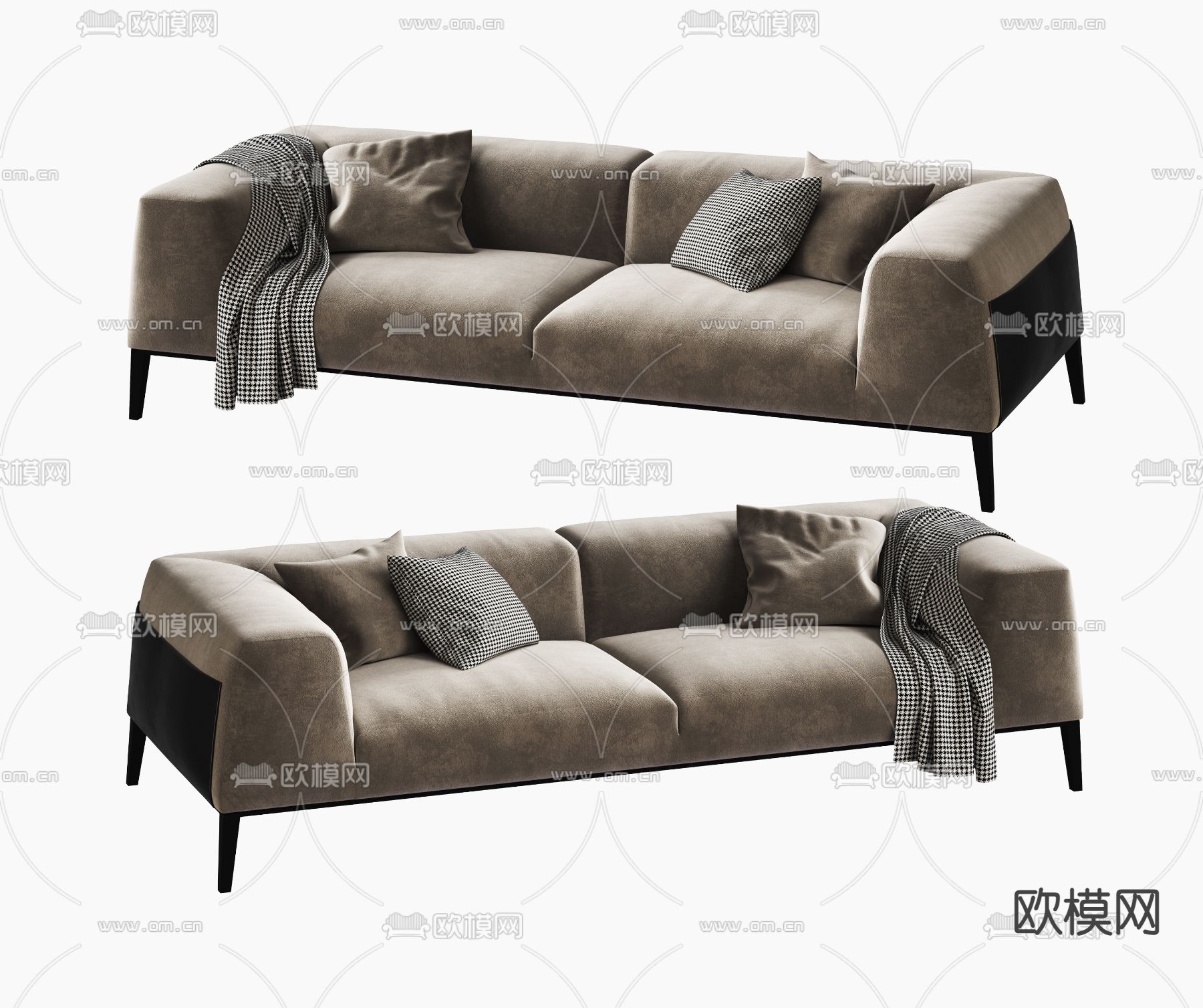 双人沙发3d模型下载