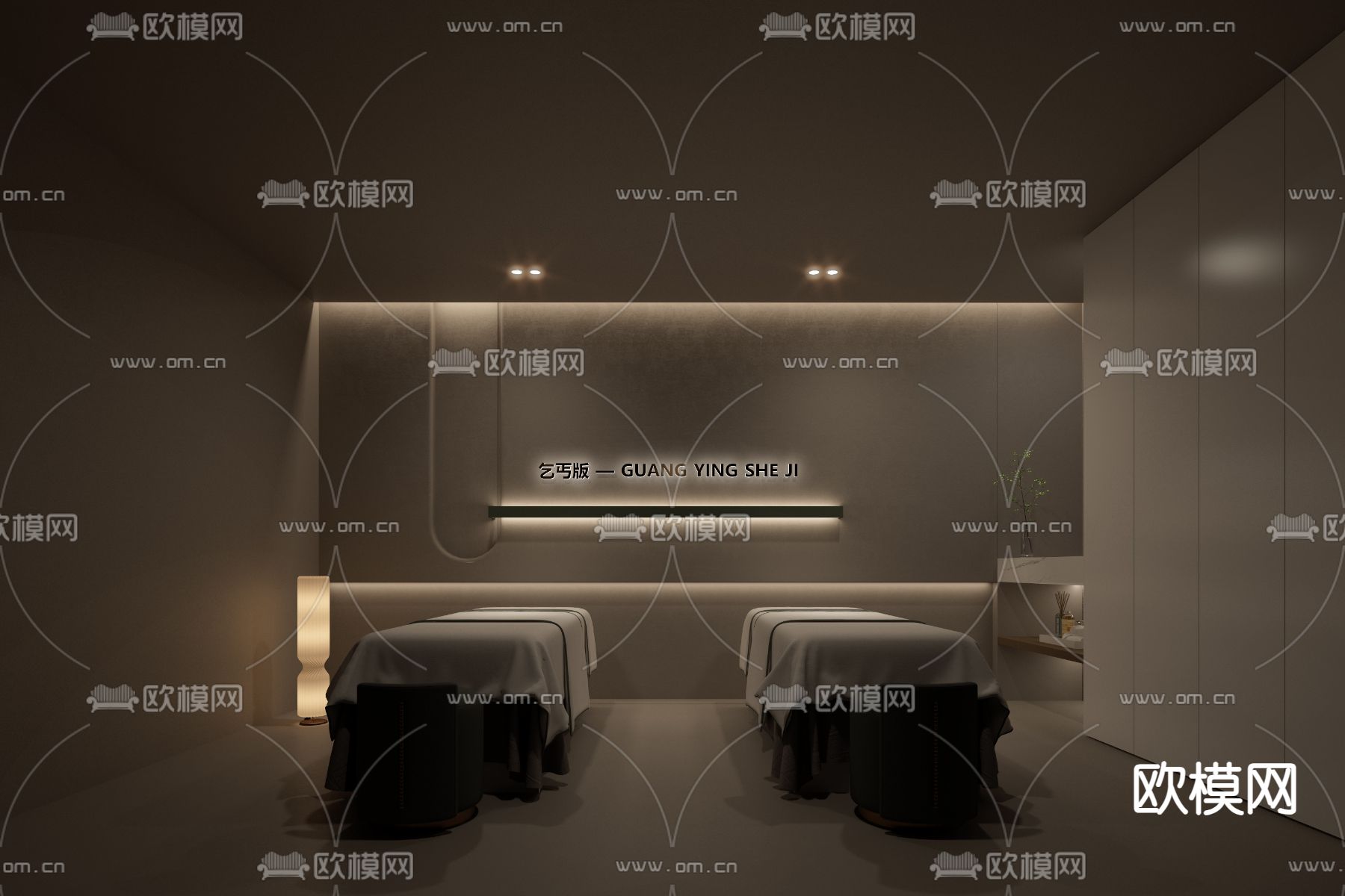 侘寂风SPA包间su模型下载