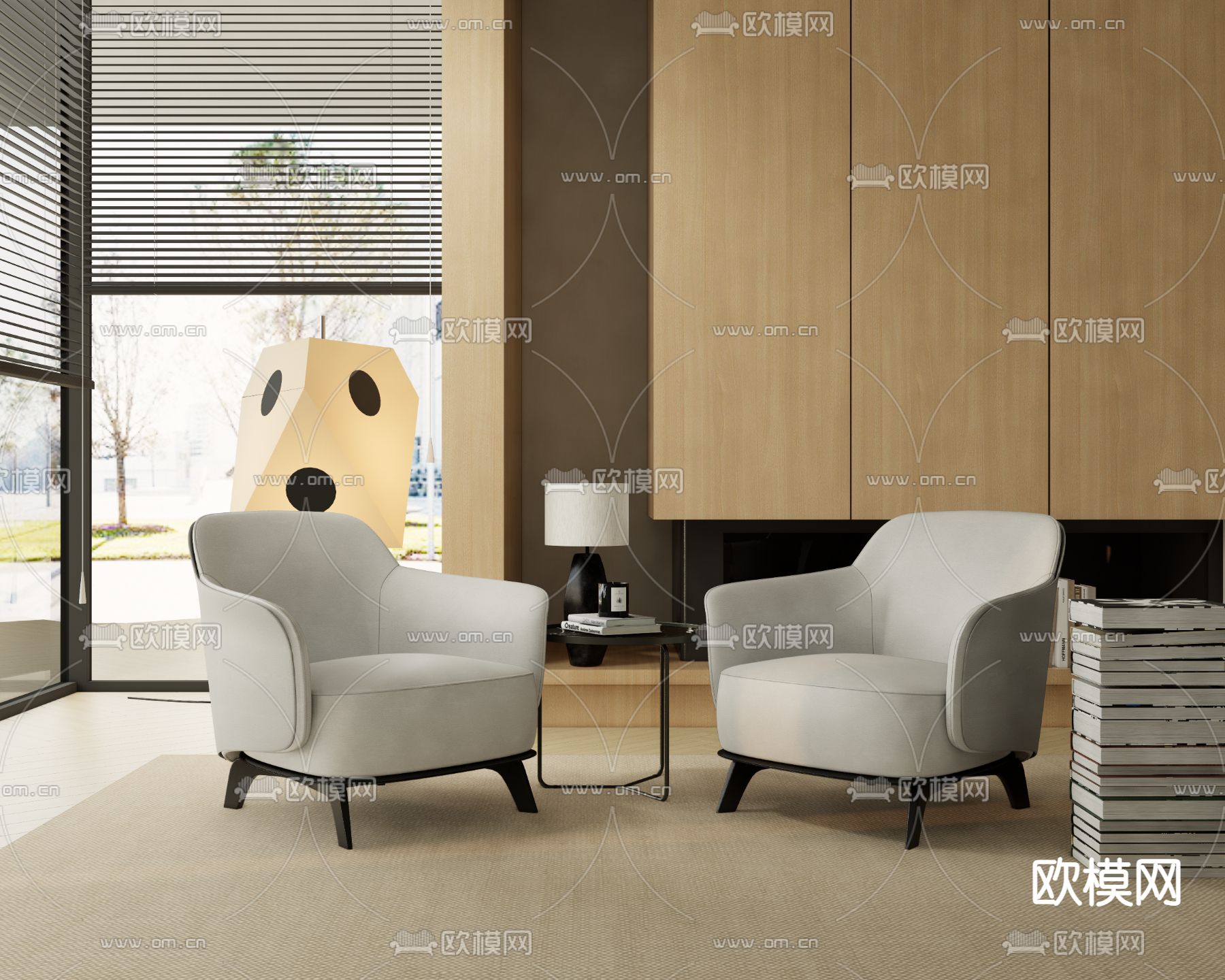 Poliform休闲椅 洽谈椅 沙发椅3d模型下载