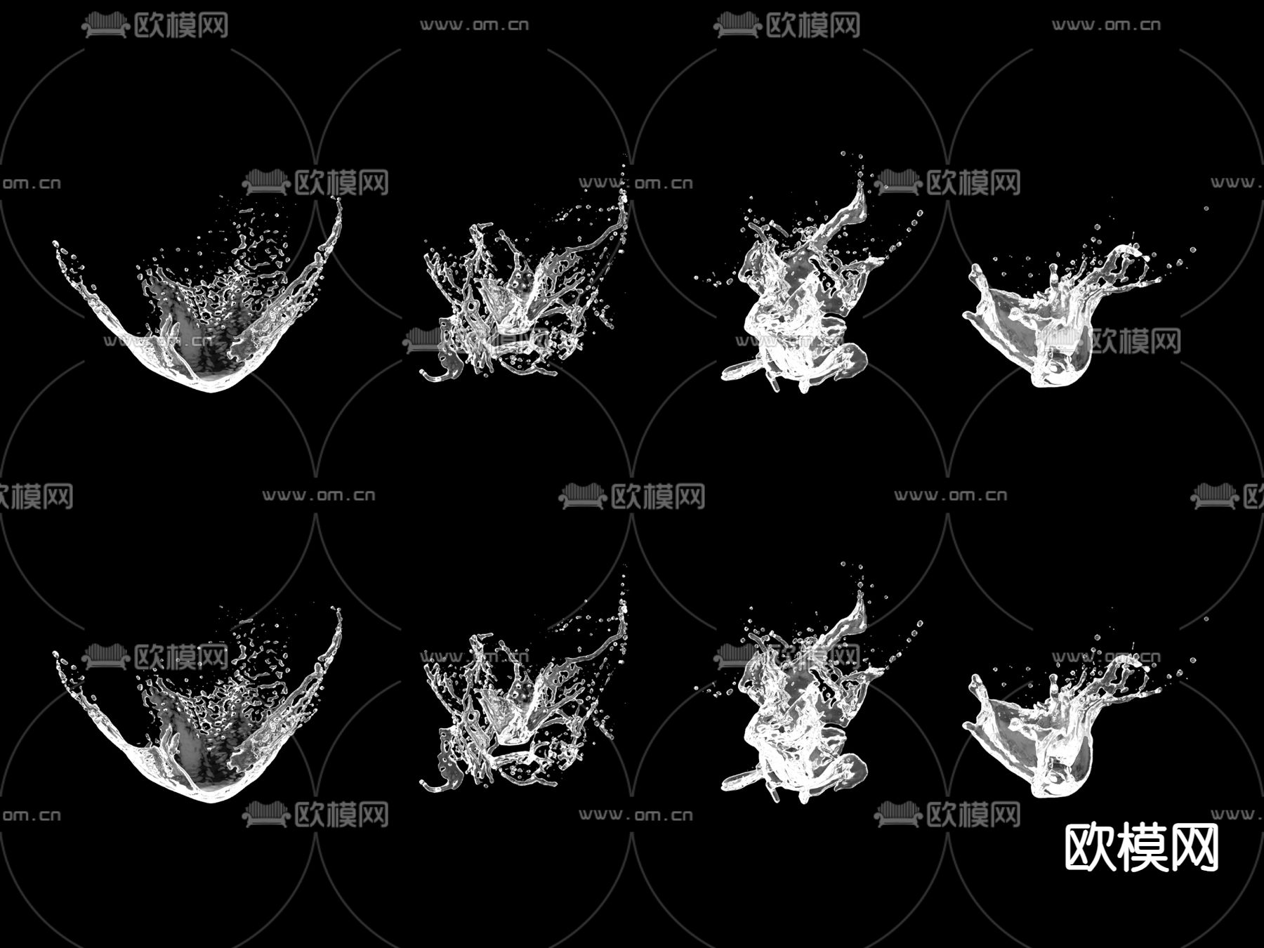 水花 浪花3d模型下载