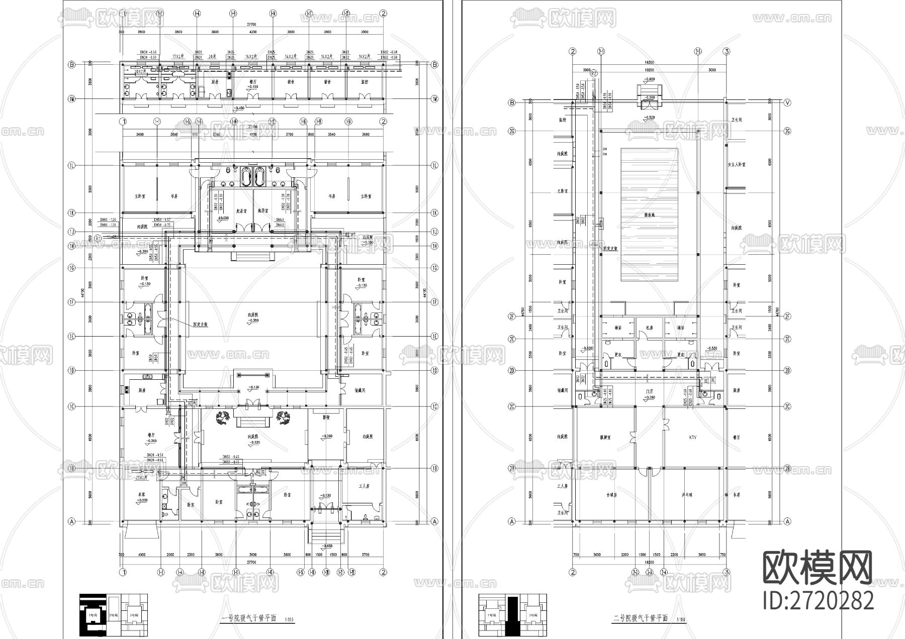 四合院全套䁔通cad施工图下载（渲染图1）
