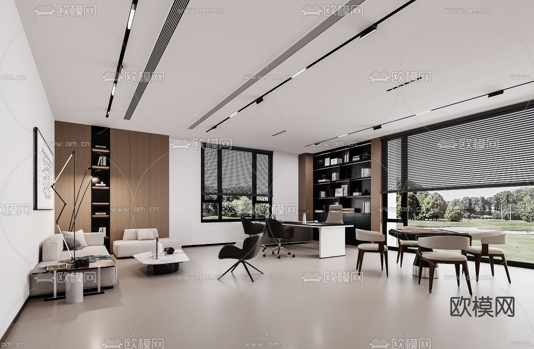 总经理室 董事长室3d模型下载