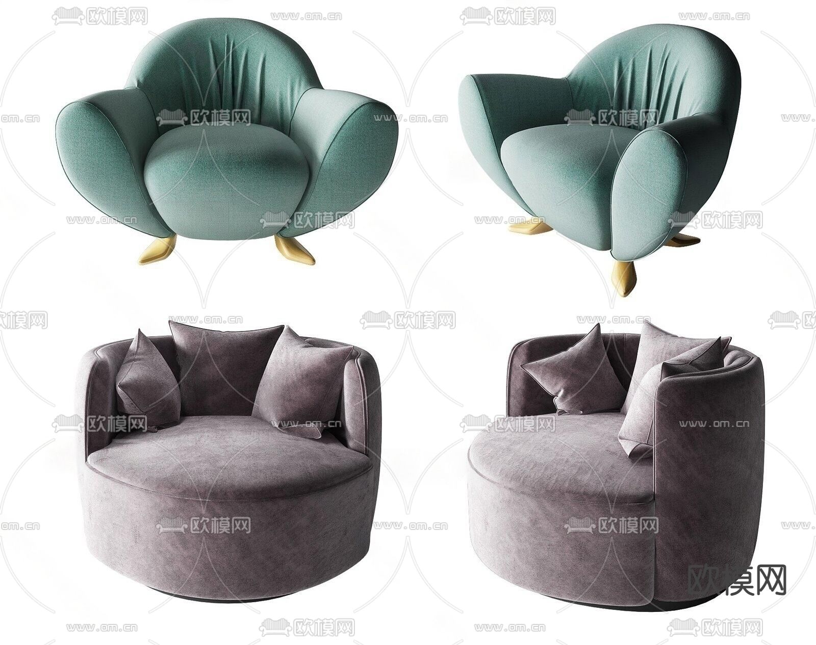 单人沙发3d模型下载