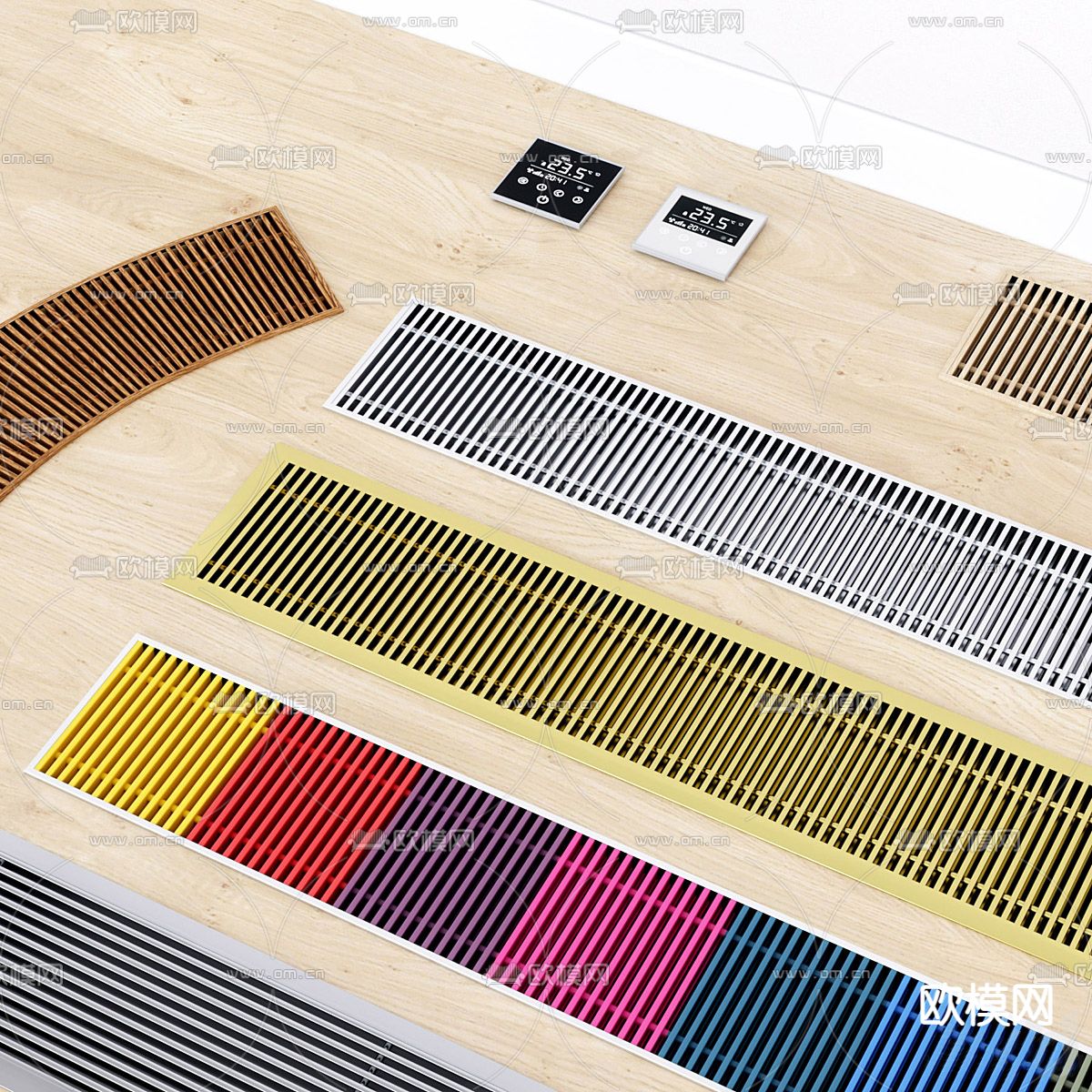 嵌入式地暖3d模型下载（渲染图2）
