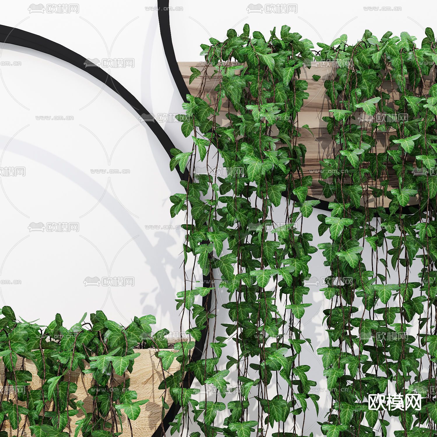 吊篮 盆栽 挂饰 盆景3d模型下载（渲染图5）