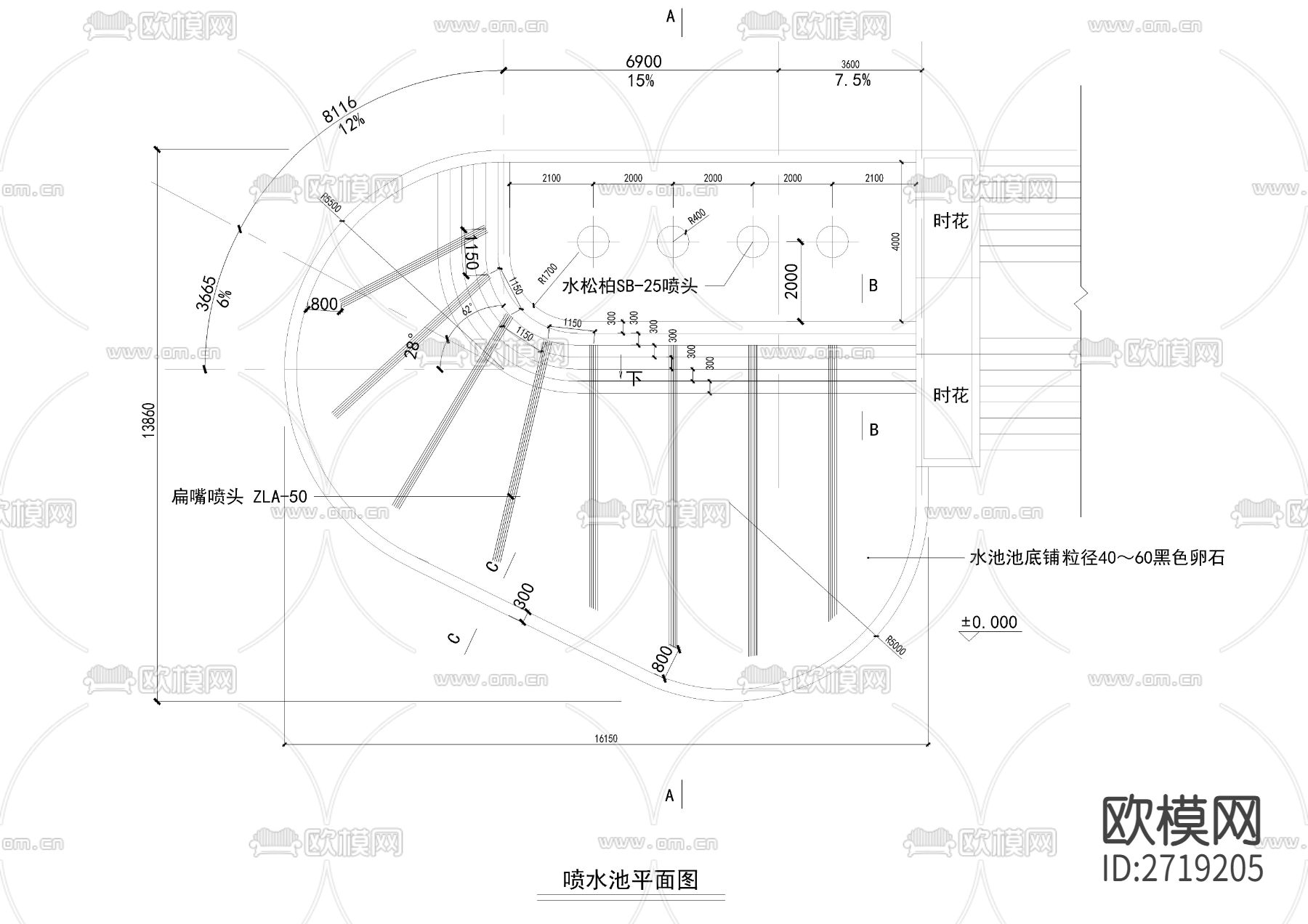 喷水池节点大样下载（渲染图1）