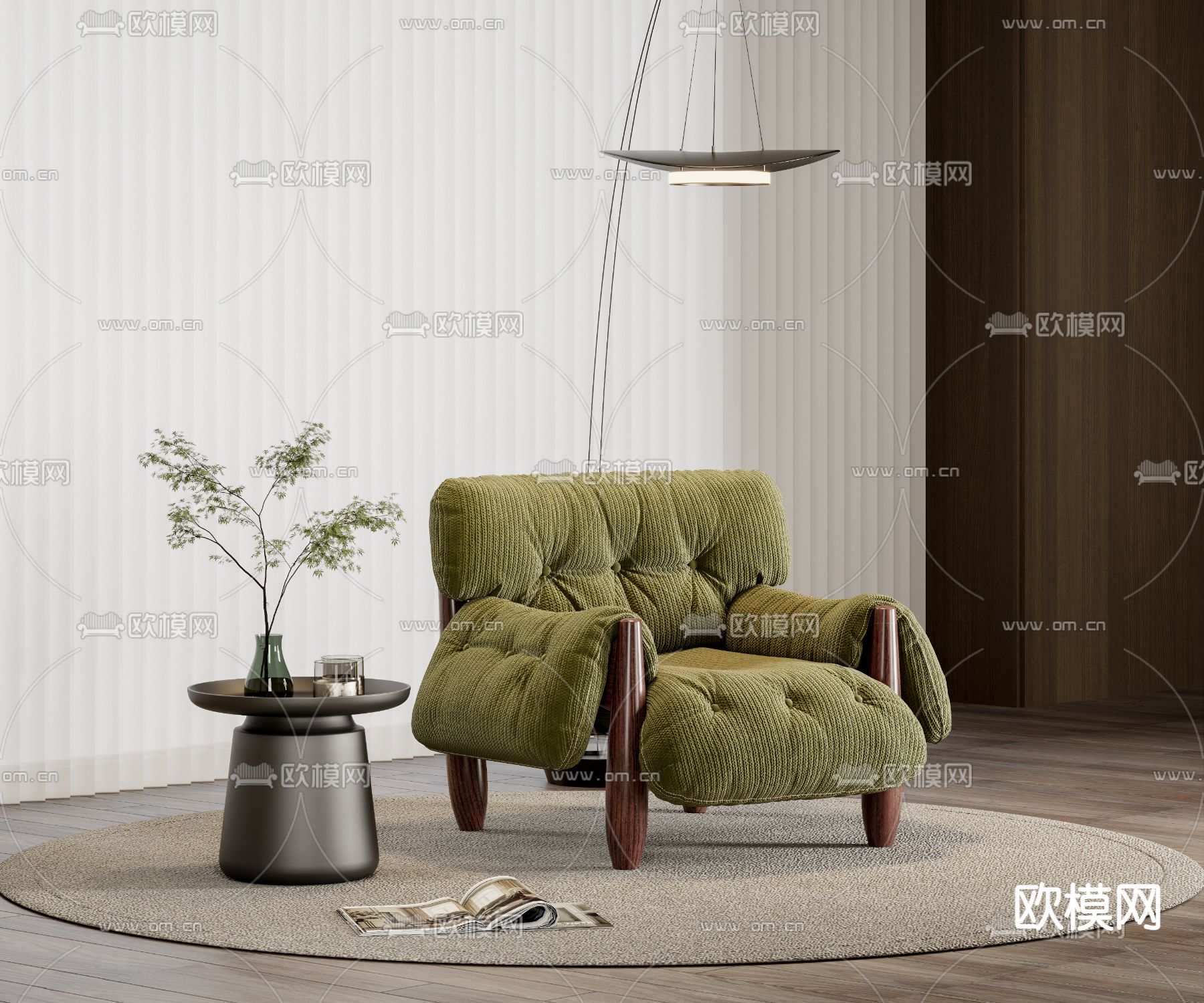 Minotti 沙发椅3d模型下载