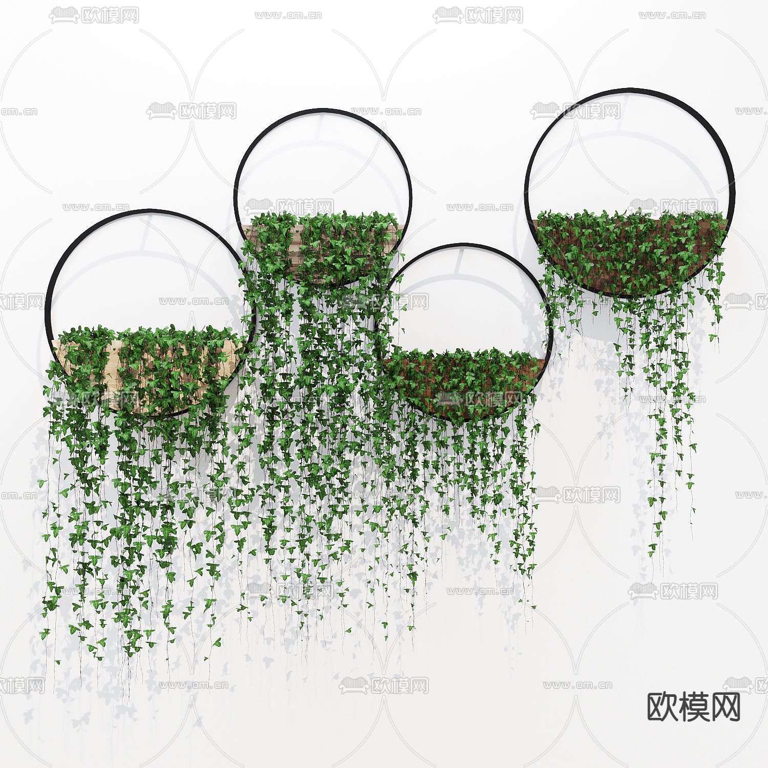 吊篮 盆栽 挂饰 盆景3d模型下载（渲染图1）