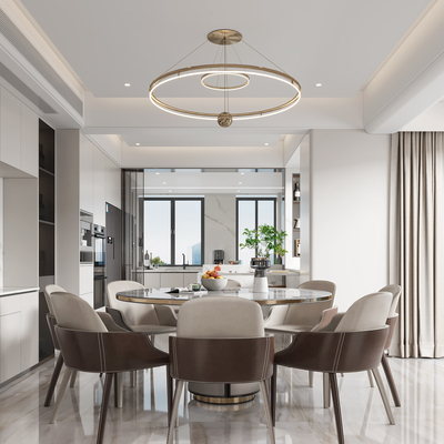 现代餐厅3d模型