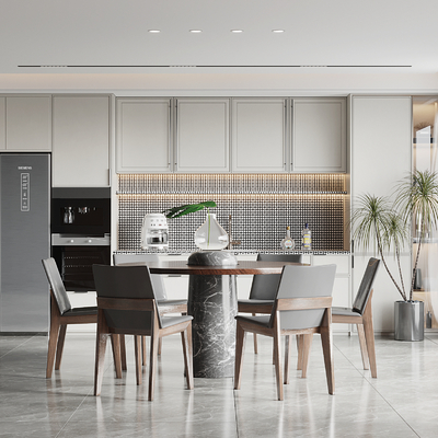 现代餐厅3d模型