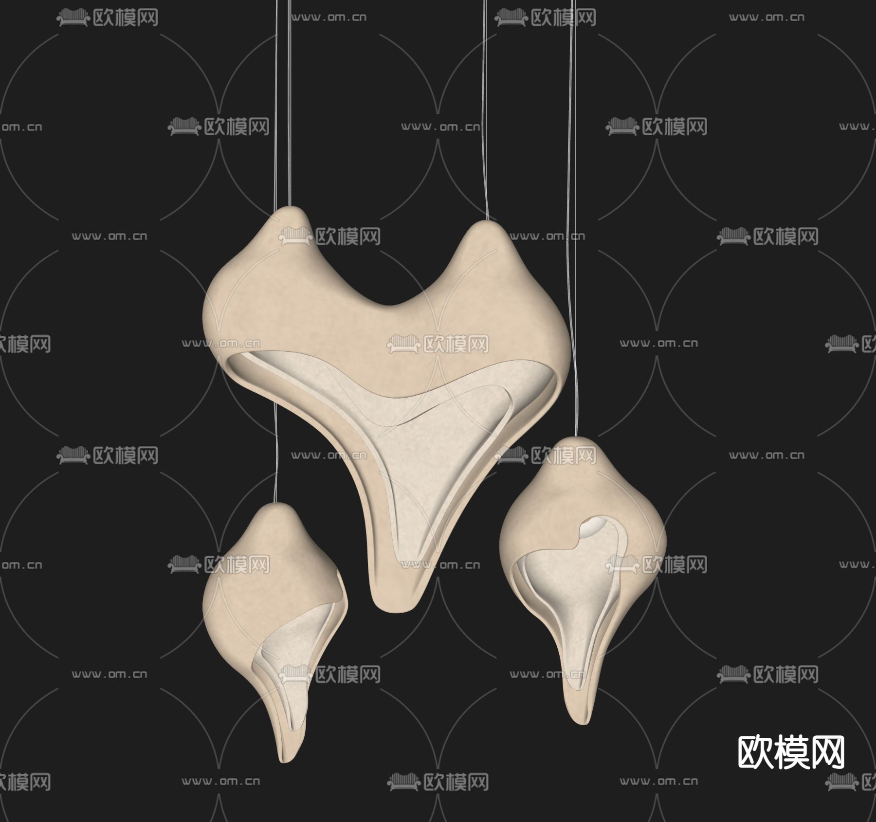 吊灯su模型下载（渲染图2）