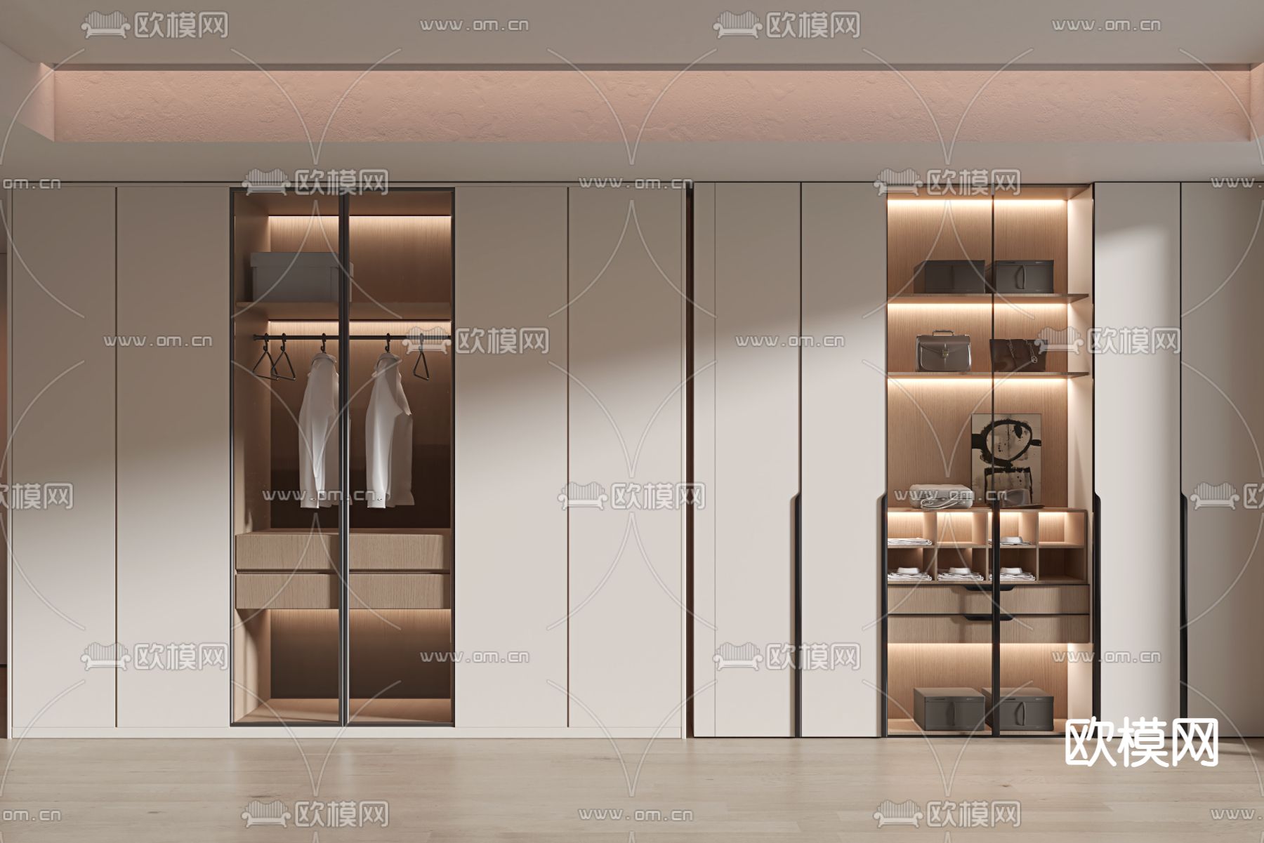 现代衣柜 衣橱3d模型下载