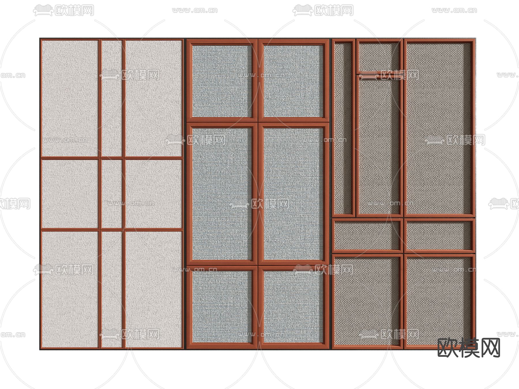 护墙板 布艺墙板 造型墙板3d模型下载