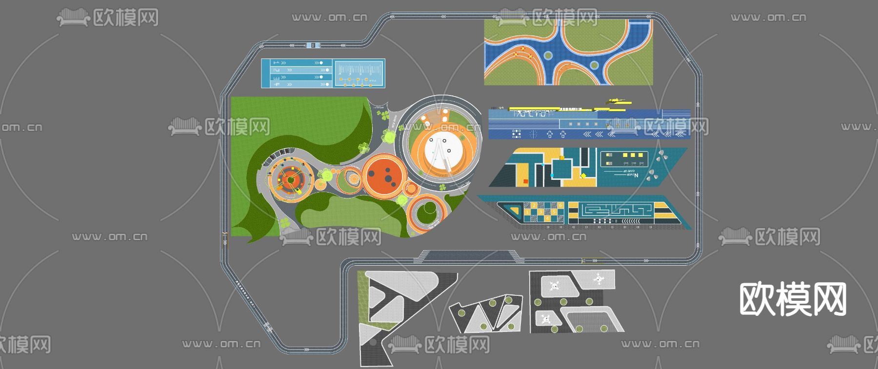 现代消防登高面su模型下载（渲染图2）